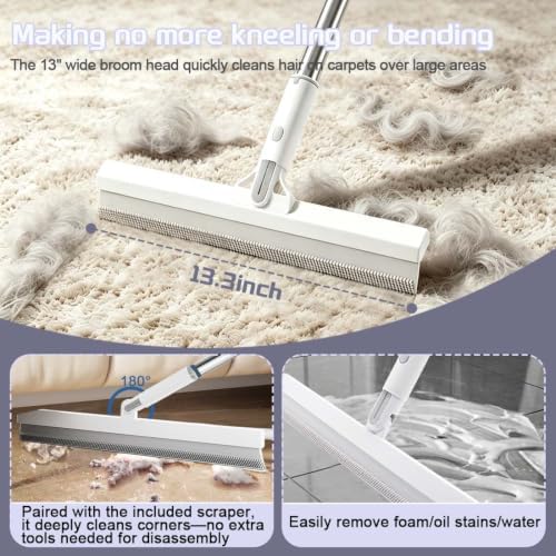 Carpet Rake for Pet Hair Removal Tool - 5 in 1 Kit for Dog Cat Fur Remover - Image 3