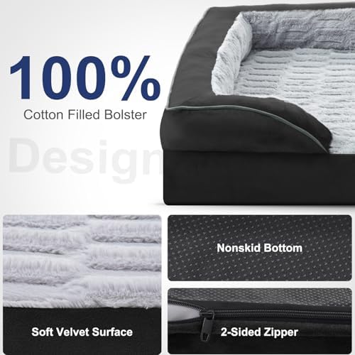 FURTIME Orthopedic Small Dog Bed, Supportive Waterproof Pet Bed - Image 4