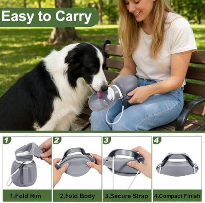 Portable Dog Water Bottle, 27OZ Foldable Dog Travel Water Bottle Leakproof - Image 7