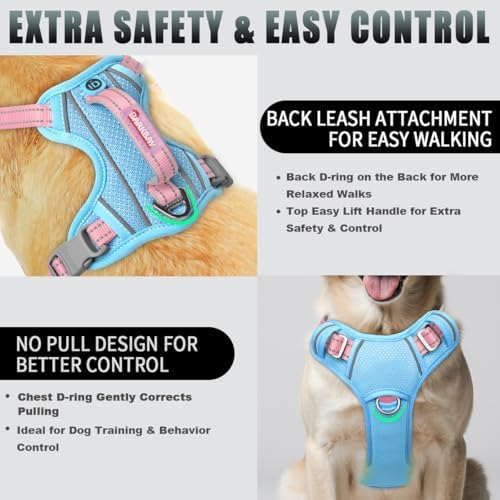BARKBAY Dog Harness for Medium Sized Dog No Pull Dog Vest ID Tag Pocket - Image 3