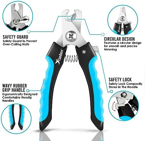 Candure Dog Nail Clippers and Trimmer with Safety Guard to Avoid Over-Cutting Toe Nails, Professional Grooming Pet Nail Clipper with Nail File for Small, Medium & Large Breeds - Image 2