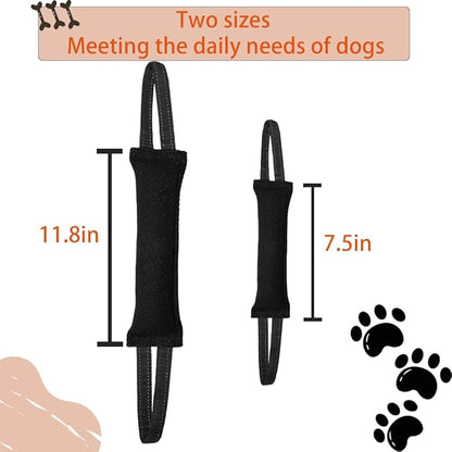 Clysoru Tug of War Dog Toy Bite with 2 Strong Handles Made of Durable Tear Resistant Strong Stitches