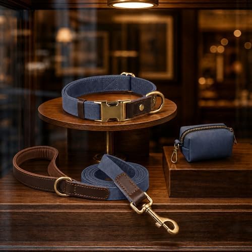 Didog PU Leather Dog Poop Bag Holder, Easy-Pull with Metal Clip, Blue - Image 6