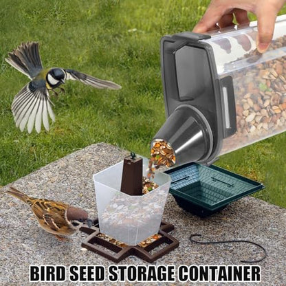 2 Pack 3 Lbs Pet Dog Cat Food Bird Seed Storage Containers for Travel -Grey - Image 4