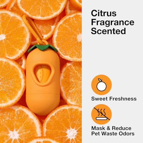 VETRESKA Dog Poop Bag Dispenser with Citrus Scented Waste Bags, 105 Counts - Image 4