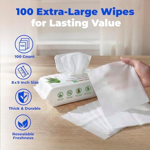 Best Pet Supplies Cleaning Dog Wipes - Hydrating Aloe, 400 Count - Image 6