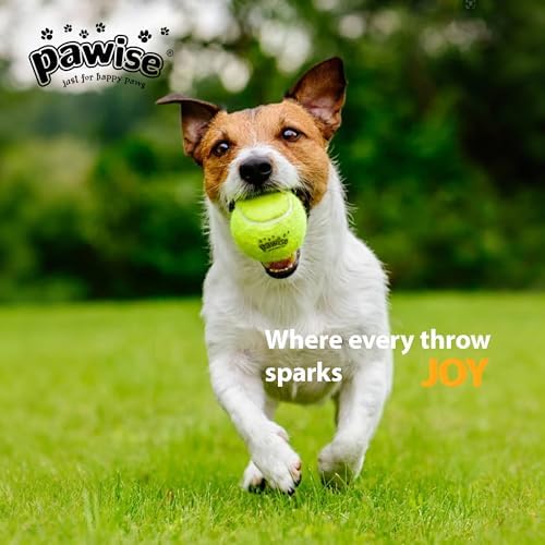 PAWISE Dog Ball Launcher for Small & Medium Dogs, 12.2" Dogs Fetch Toy with Tennis Ball + 3-Pack Squeaky Tennis Balls, Portable Hands-Free Pick-Up Thrower for Indoor & Outdoor Play - Image 7