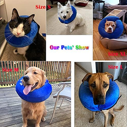 Inflatable Dog Cone Collar for After Surgery, Doggie Neck Blow up Donut Recovery ECollar, Soft Adjustable Dog Cone for Small Medium Large Dogs and Cats - Image 5