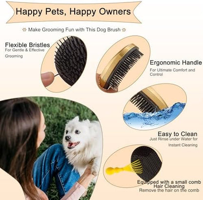 Gentle Grooming Puppy Brush with Gift Box (Rose Gold) - Image 4