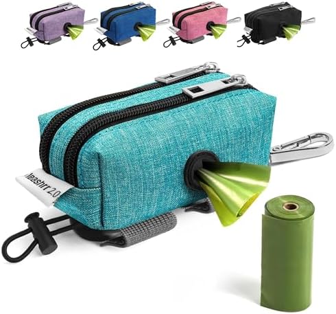Dog Poop Bag Holder for Leashes and Treat Holder with 2 Waterproof Pouches by Leashrr20