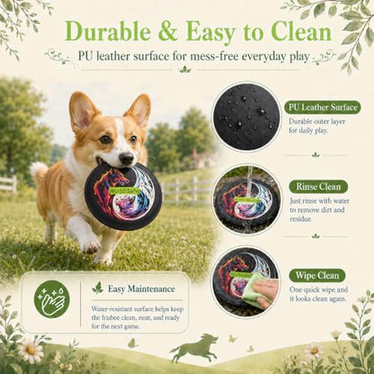 Dog Flying Disc Frisbee, Soft EVA Fetch Toy for Interactive Play & Bonding, Safe for Teeth, Floating Water Toy with Taiji Design -for Home/Outdoor Playtime-for Small/Medium Dog (2 Pack) - Image 6