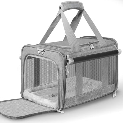 Soft Sided Cat Carrier for Anxious Pets with Privacy Roller Blinds by Unknown