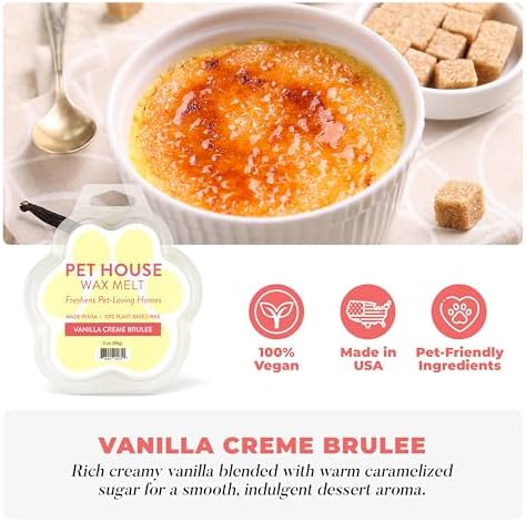 Vanilla Creme Brulee Wax Melts Plant-Based Wax, 2 Pack Pet House - Image 3