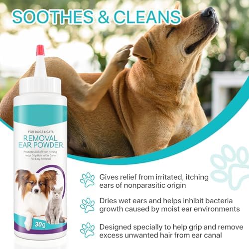 Dog Ear Powder for Hair Removal, Ear Infection Treatment for Dog & Cat, 30g - Image 2