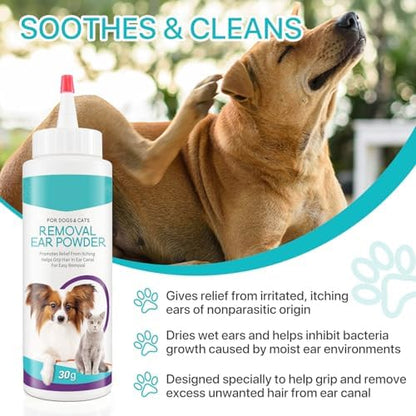 Dog Ear Powder for Hair Removal, Ear Infection Treatment for Dog & Cat, 30g - Image 2