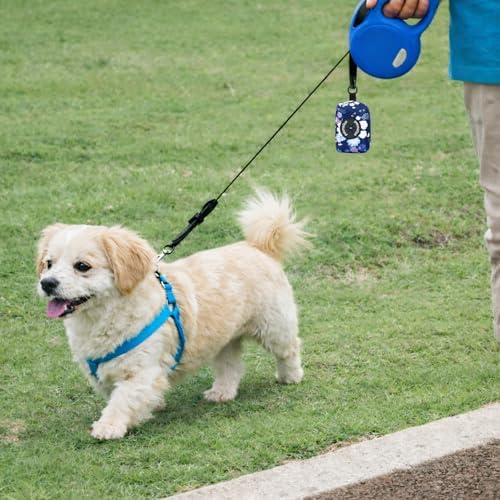 Petmolico Dog Poop Bag Holder Dispenser 2 Pack, Blue & White - Image 4