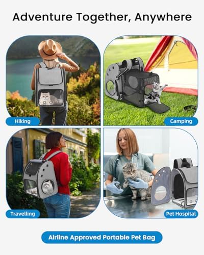 Expandable Cat Backpack Carrier for Small Cats/Dogs Airline Approved - Image 7
