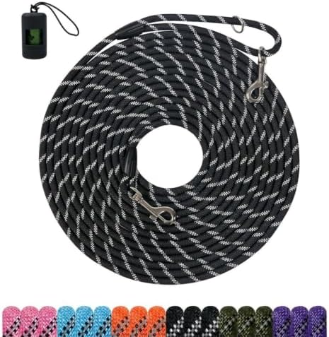 Long Dog Training Leash，Heavy Duty Reflective Rope Lead for Small Medium Large Dogs ，6FT 10FT 15FT 30FT 50FT for Training, Walking, Backyard, Camping by Unknown