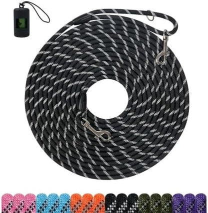 Long Dog Training Leash，Heavy Duty Reflective Rope Lead for Small Medium Large Dogs ，6FT 10FT 15FT 30FT 50FT for Training, Walking, Backyard, Camping by Unknown