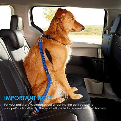 URPOWER 2 Pack Dog Seat Belt, Retractable Dog Car Harness Adjustable Pet Safety Belt with Elastic Bungee Buffer, Heavy Duty & Durable & 360 Degree Swivel Dog Seatbelts - Image 7