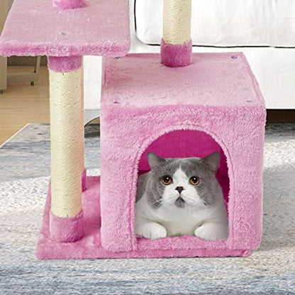 Cute Cat Tree Kitten Cat Tower Condo Cat Furniture Sisal Scratching Posts P - Image 5