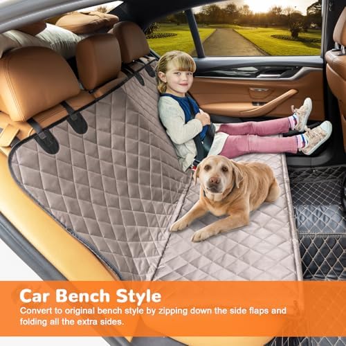 URPOWER Dog Car Seat Cover for Back Seat, Waterproof Hammock for Car & SUV - Image 3