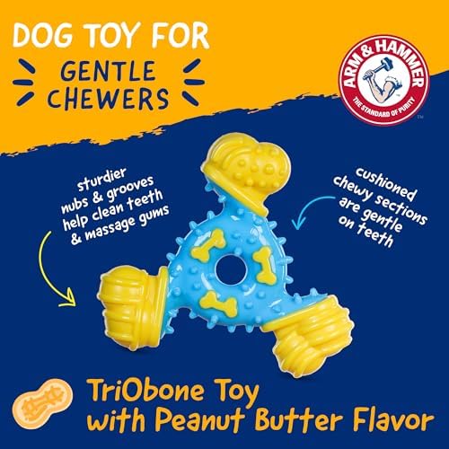 Arm & Hammer Nubbies TriBone Dental Dog Chew Toy, Peanut Butter Flavor - Image 2