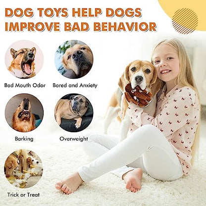 Letsmeet Interactive Plush Dog Squeaky Toys Fun Puppy Toy with Crinkle Paper for Interactive Chew and Play Beat Boredom with This Dog Puzzle Toy for Small Medium Large Dogs - Image 4