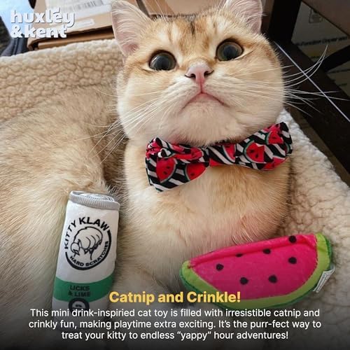 Huxley & Kent Plush Crinkle Catnip Cat Toy, Kitty Klaw Licks & Lime - Image 6