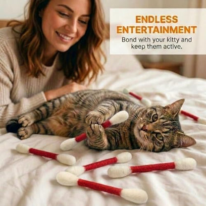Glaciart One Swabs Cat Toys with Catnip - 6 Pk | Durable for Chew, Cute Cat Toys Interactive Kitty for Boredom, Exercise, & Play | Filled w/Organic Catnip for Anxiety & as Digestive Aid | Gift Idea - Image 5