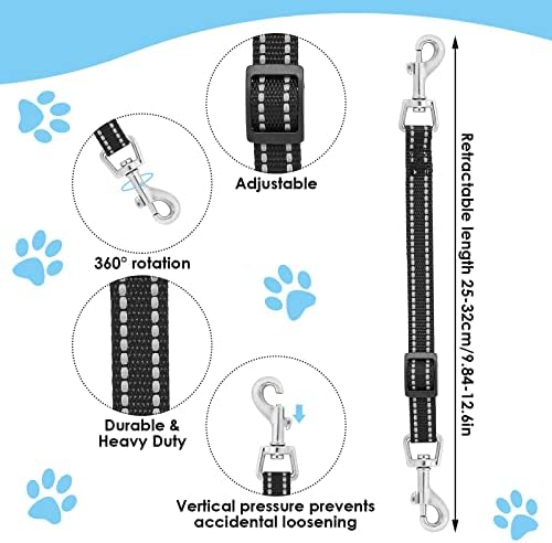 Cobee Dog Collar Clips, 2 Pcs Reflective Nylon Prong Collars Backup - Image 3