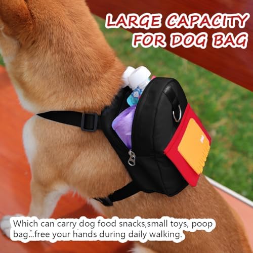 Dog Backpack for Small Dogs to Wear,Cute Pet Puppy Harness Backpacks with Leash Adjustable Dog Self Carrier Bag for Travel Hiking Daily Walking (M, Black) - Image 5