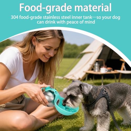 Portable Pet Water Bottle & Collapsible Dog Bowls, Spill Proof Water Dispenser, Cat Food Container & Dog Treat Holder, Small Size Pet Supplies Travel Accessories for Puppy Walking & Gifts - Image 2