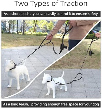 Wisedog Two Handles Dog Leash, Classic Black, M|4.2 ft-5 ft - Image 5