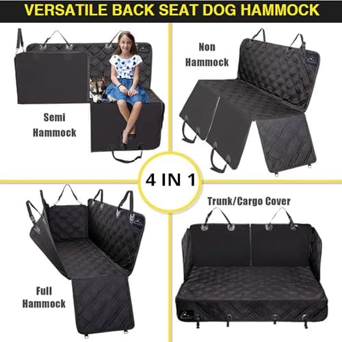 Meadowlark Dog Car Seat Cover, Heavy Duty Hammock, XL Trucks, Gray Camo - Image 3