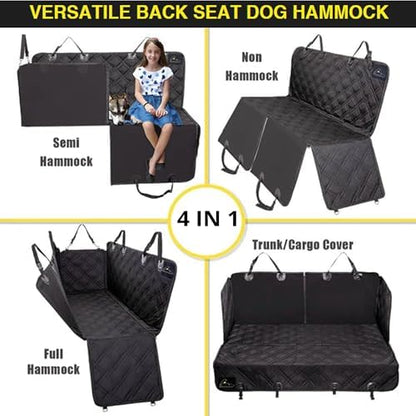 Meadowlark Dog Car Seat Cover, Heavy Duty Hammock, XL Trucks, Black - Image 3