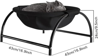 Cat Bed Dog Bed Pet Hammock Bed Cat Sleeping Cat Supplies Pet Supplies Whole Wash Stable, Detachable & Breathable Easy Assembly Indoors Outdoors, 16.9 in x 16.9 in x 9.5 in