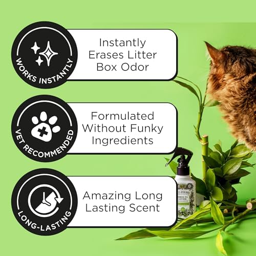 Pet-Pourri Smell Ya Litter Cat Litter Deodorizer Spray, Purrfectly Bamboo 3.4 Fl Oz, Up to 170 Uses,Pet Odor Remover Essential Oils Air,Carpet,Urine,Vet Recommended, Bergamot Bamboo Scent,(Pack of 2) - Image 4