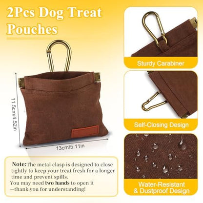 2Pcs Hands Free Dog Treat Pouches for Training, Walking and Outdoor Use - Image 2
