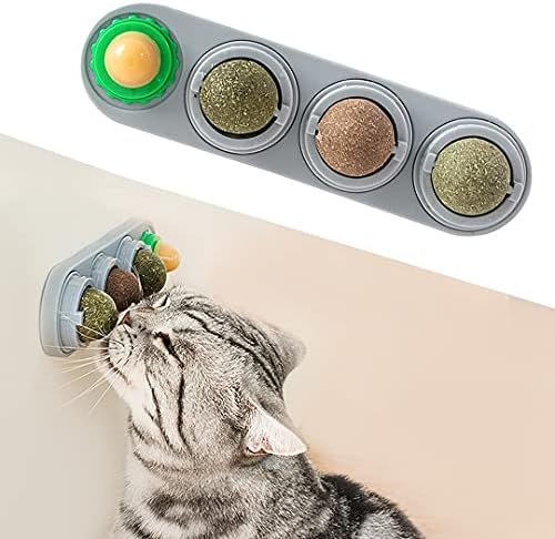 Potaroma 4 Catnip Silvervine Ball Toys, Extra Cat Energy Ball by Potaroma