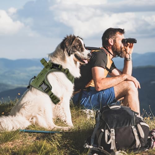 WINGOIN Green Tactical Dog Harness for Small Dogs,No Pull Dog Harness - Image 5