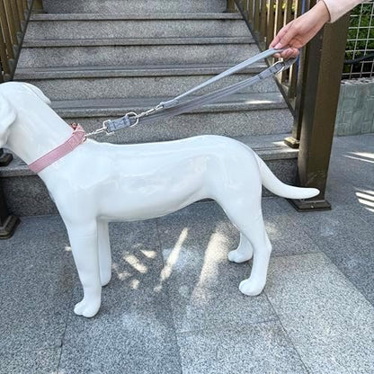 Double Ended Dog Leash,for Obedience Training Easy to Use,Lightweight,Soft for Large and Medium Dogs (Grey, 1M*2.5CM) - Image 5