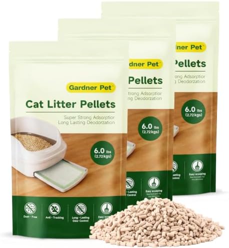 Gardner Pet Zeolite Cat Litter Pellets 18 Lbs (6 Lbs x 3 Pack) by GardnerPet