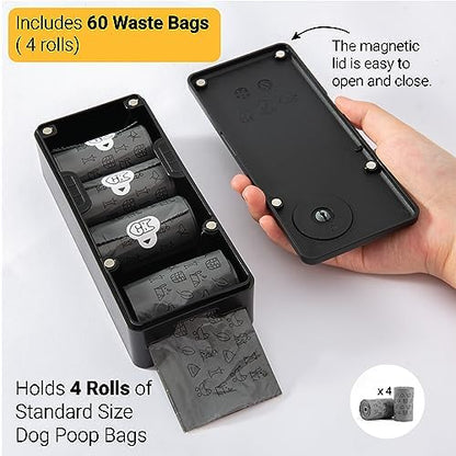 SVD.PET Dog Poop Bag Dispenser with 60 Bags (Black, Dispenser + Bags) - Image 2