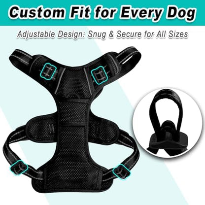BARKBAY Dog Harness for Medium Sized Dog No Pull Mesh 2 Clips Dog Vest - Image 6