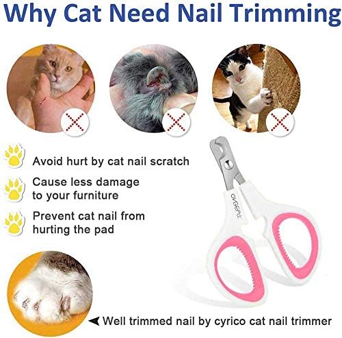 Pet Nail Clippers, Cat & Kitten Claw Nail Clipper Safe Sharp Trimmer - Image 4