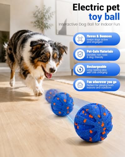 Herding Ball for Dogs, Blue Moving Dog Balls - Dog Toy Agility Equipment - Image 2