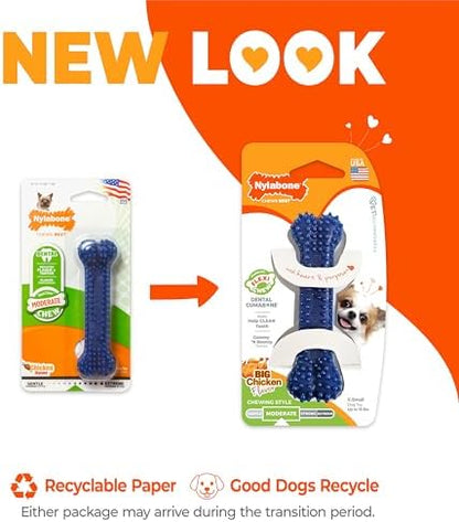 Nylabone Flexi Chew Dental Gumabone Dog Chew Toy, Chicken Flavor, X-Small - Image 3