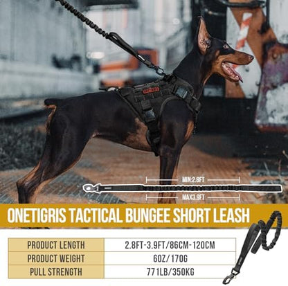 OneTigris Tactical Bungee Leash with 2 Handles Quick Release (Black) - Image 4