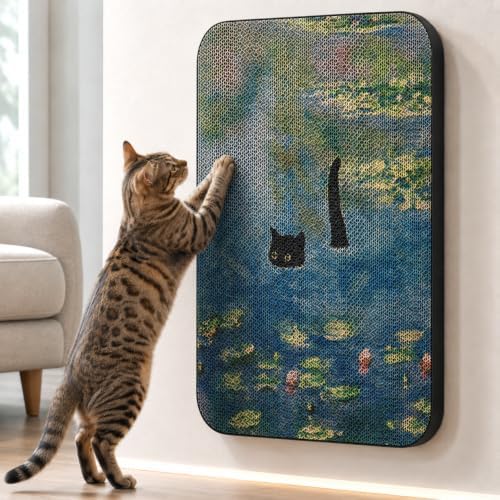 Cat Wall Scratcher, Art Cat Scratching Board for Indoor Cats by LESISSMER